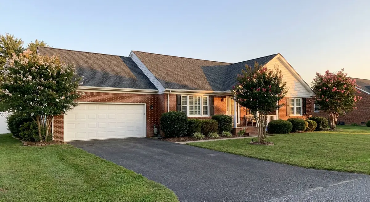 Recently completed roof on a Delaware home in Camden, DE
