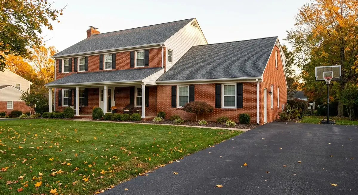Recently completed roof on a Delaware home in Newark, DE